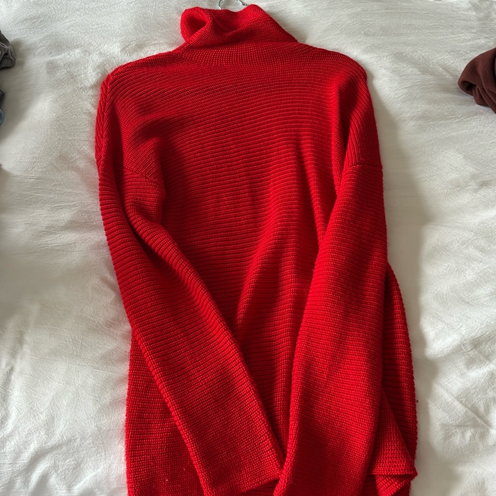 Revolve Lovers + Friends Red Sweater Dress Size Small